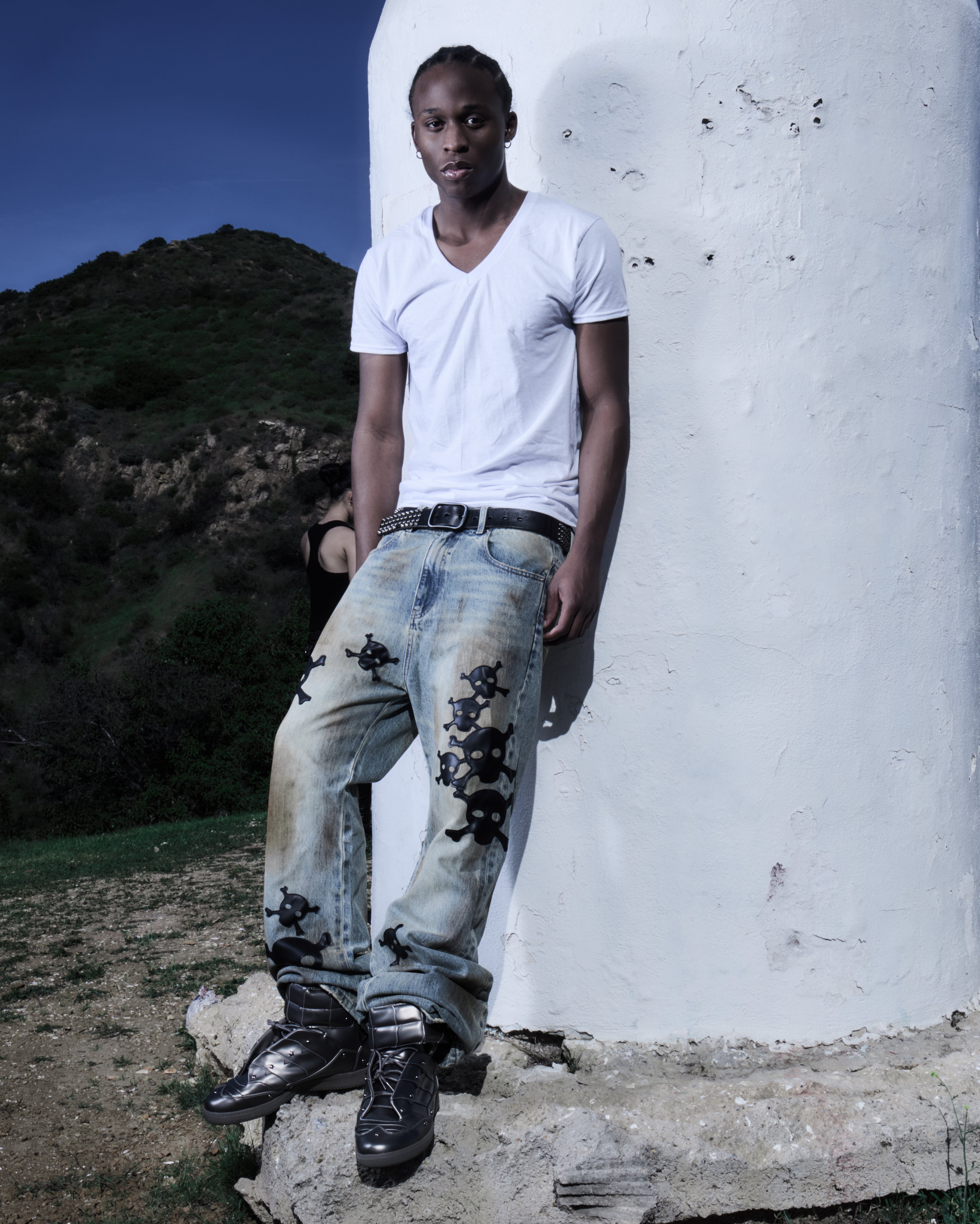 Leather Skull Flares