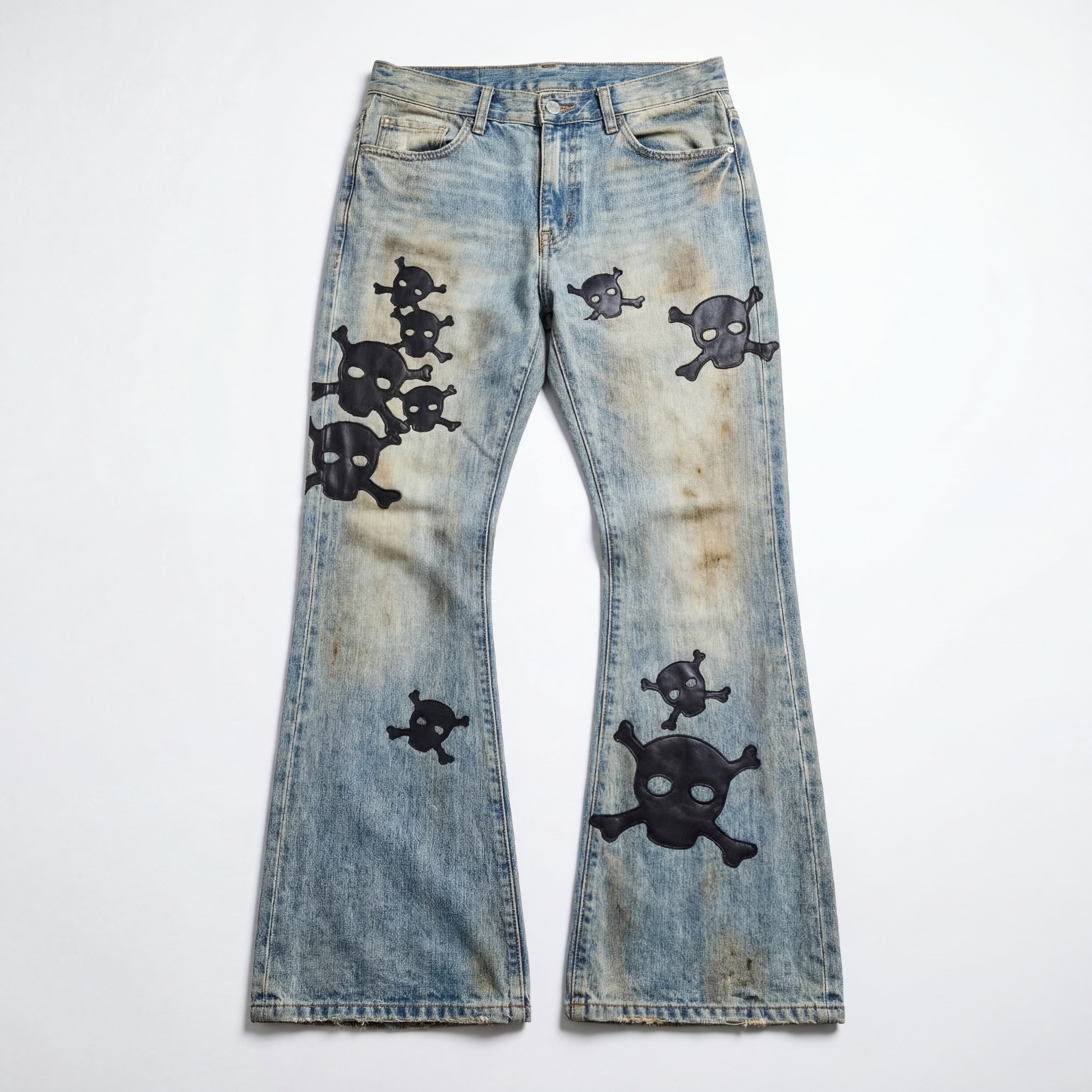 Leather Skull Flares